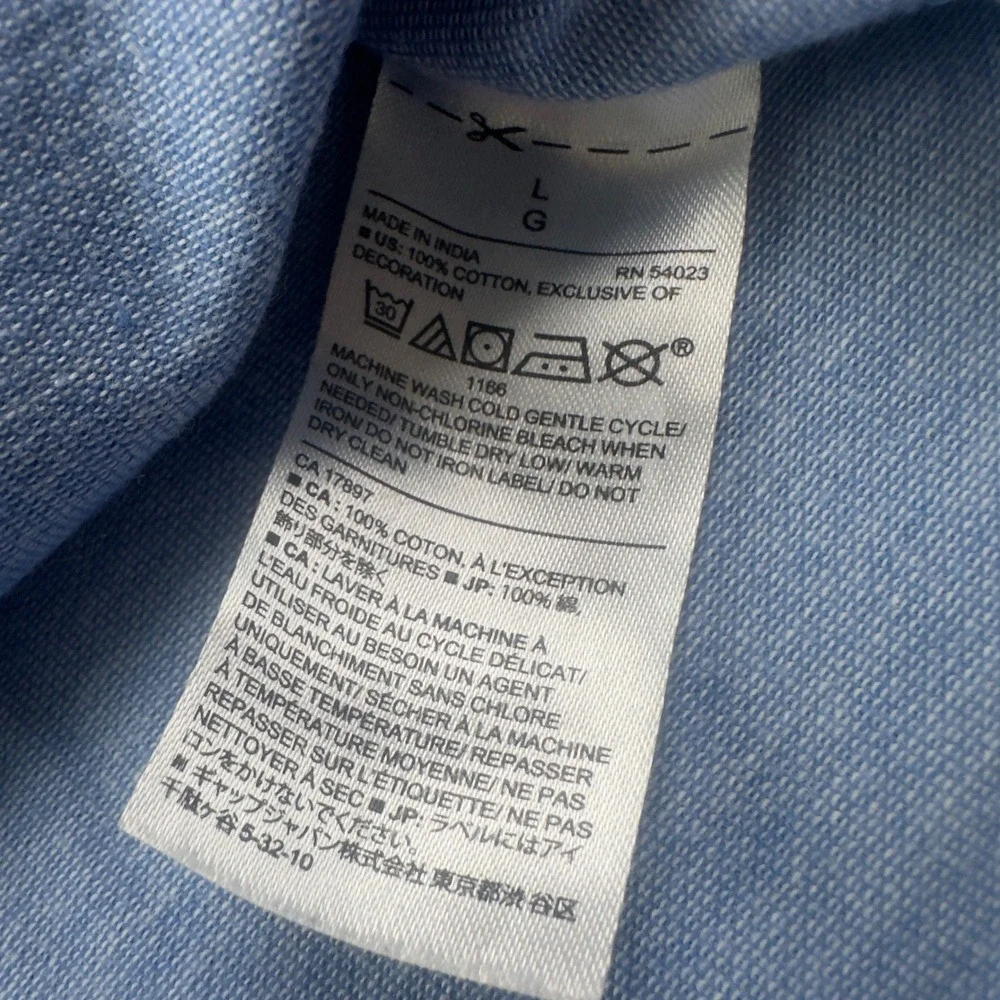 Banana Republic Mens Polo Shirt Large Antique Blue Birdseye Pique Bear Logo